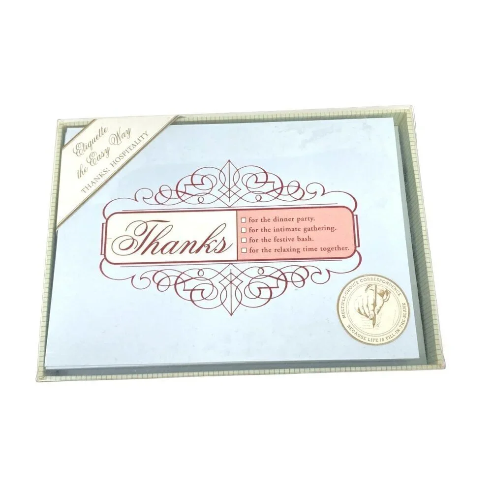 Knock Knock Thank You 12 Notecards Envelopes Hospitality Stationery